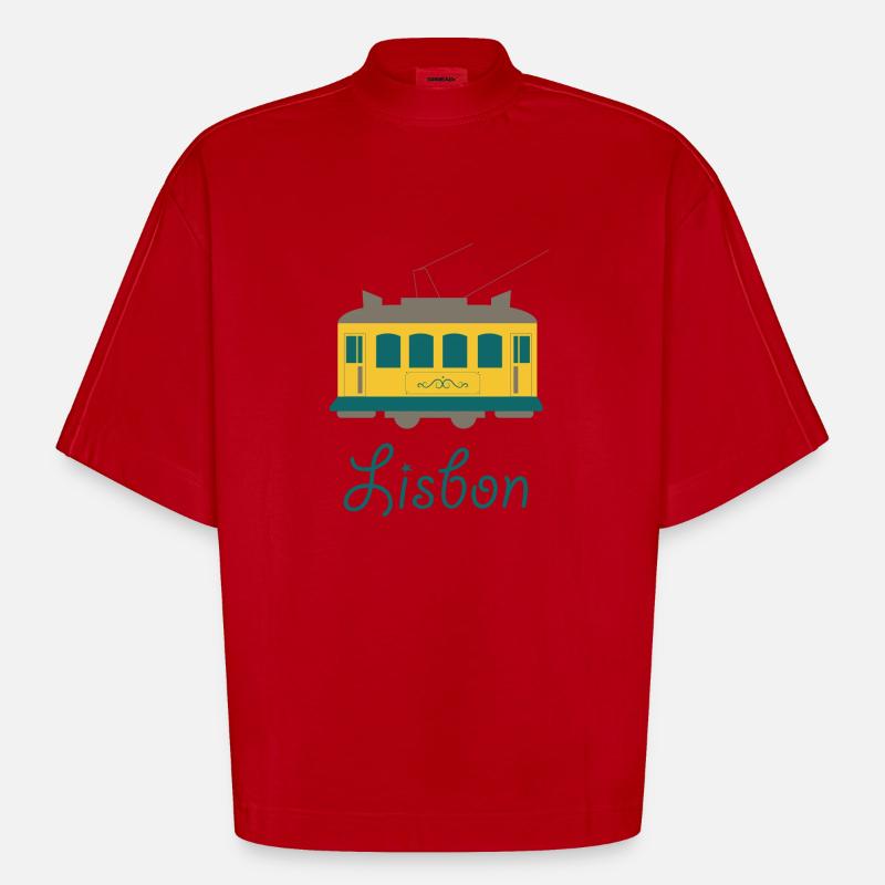 Süßes lissabon Logo Geschenk Idee - Heavyweight Oversized Organic Boxy T-Shirt Made in EU - Rot