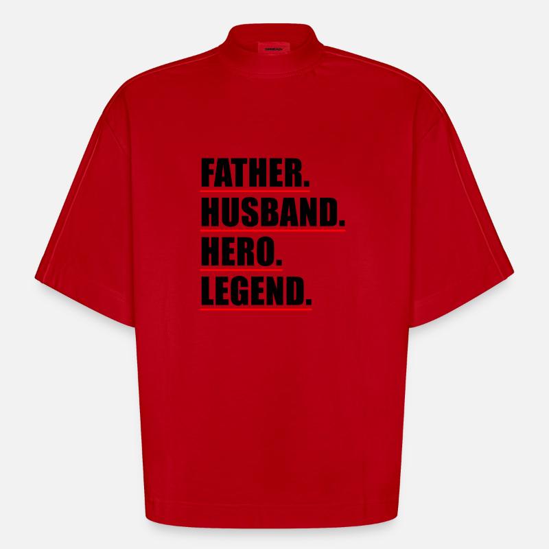 Witziger Vaterspruch - Heavyweight Oversized Organic Boxy T-Shirt Made in EU - Rot