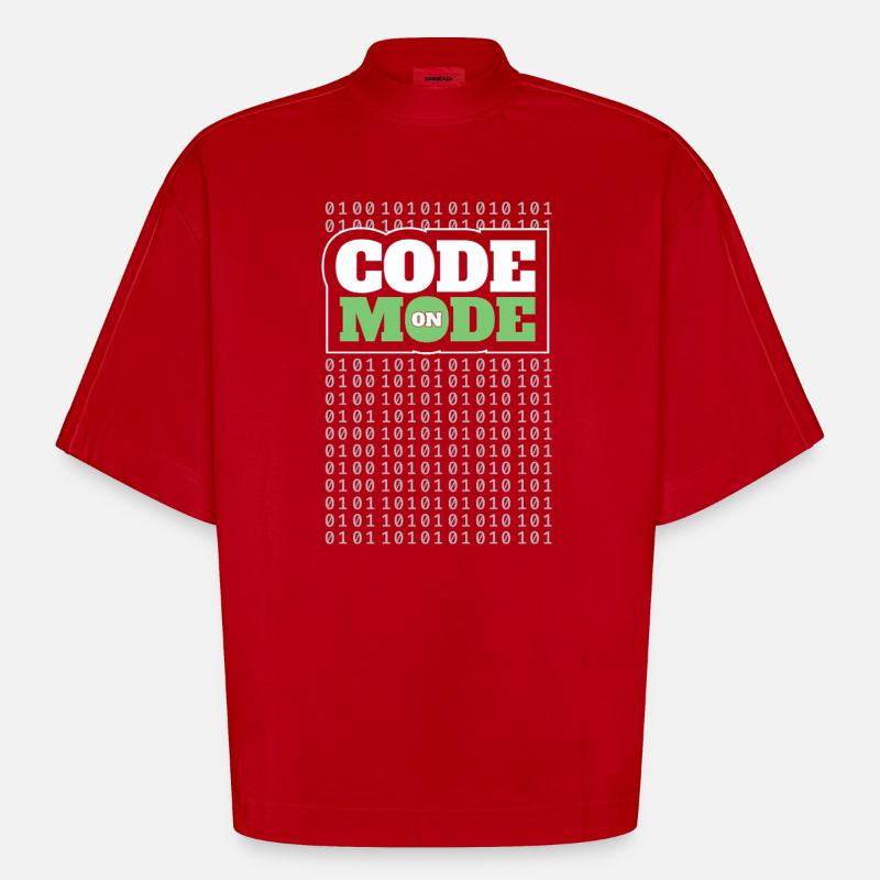 Codemodus An – Programmierung von Softwareentwickler Programmierer - Heavyweight Oversized Organic Boxy T-Shirt Made in EU - Rot
