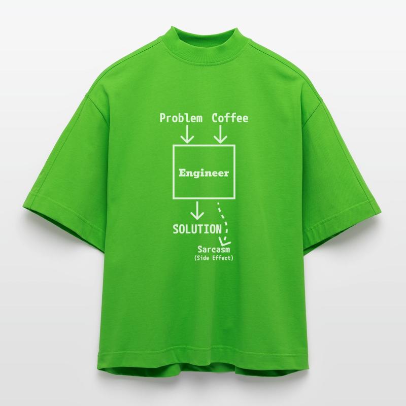 Engineer Input & Output (light) Heavyweight Oversized Organic Boxy T-Shirt Made in EU