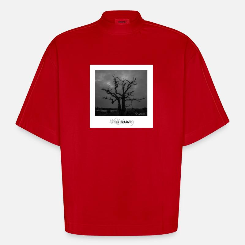 Wolfsburger Baum im Heinenkamp - Heavyweight Oversized Organic Boxy T-Shirt Made in EU - Rot