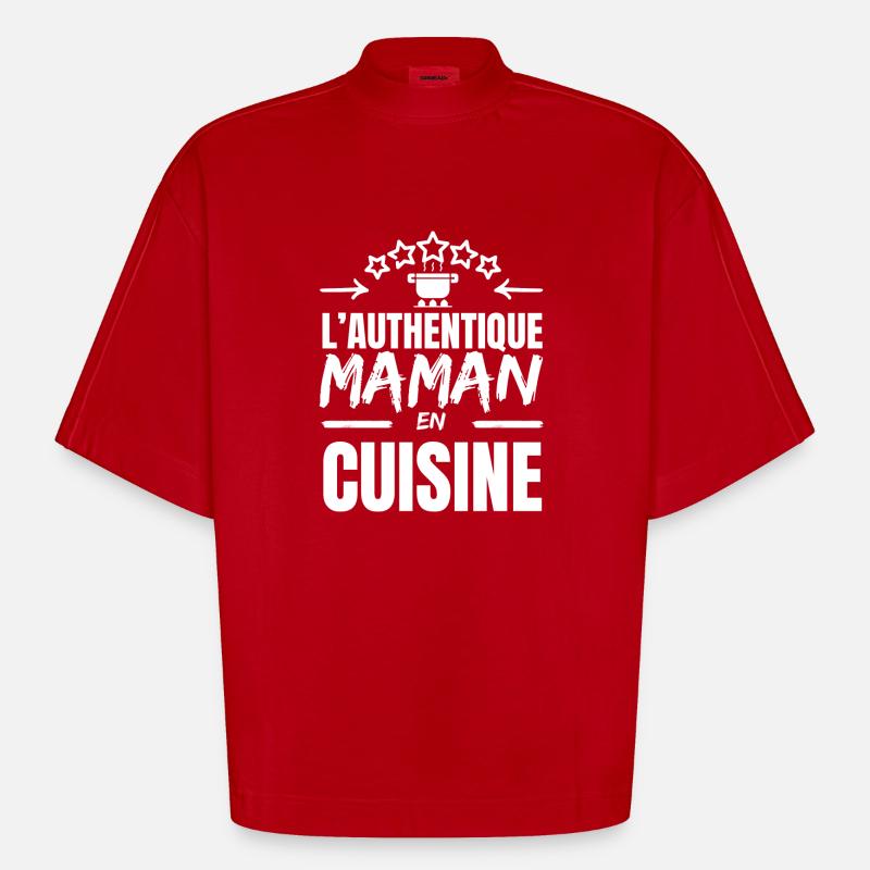 DIE AUTHENTISCHE MUTTER - Heavyweight Oversized Organic Boxy T-Shirt Made in EU - Rot