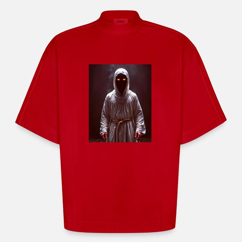 Noppera-bō Geist, der regungslos dasteht, - Heavyweight Oversized Organic Boxy T-Shirt Made in EU - Rot
