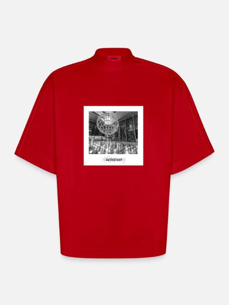 Piazza Wolfsburg - Heavyweight Oversized Organic Boxy T-Shirt Made in EU - Rot