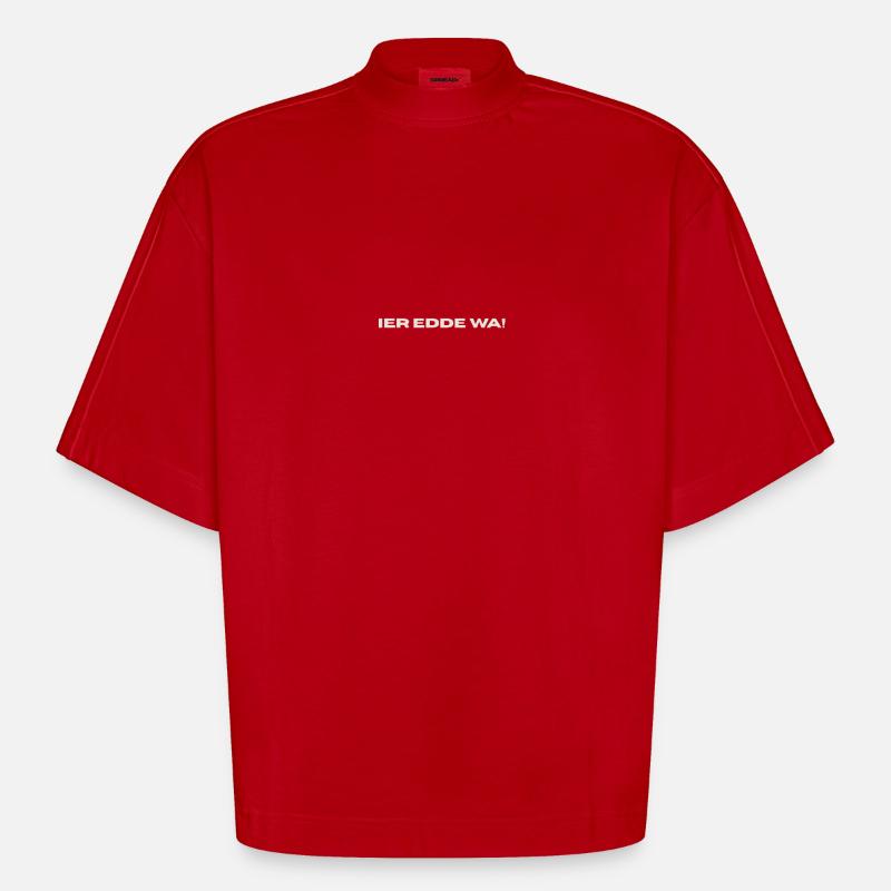Antwerps_Dialect_T-chemise - T-shirt bio épais oversize Boxy fabriqué en UE - rouge