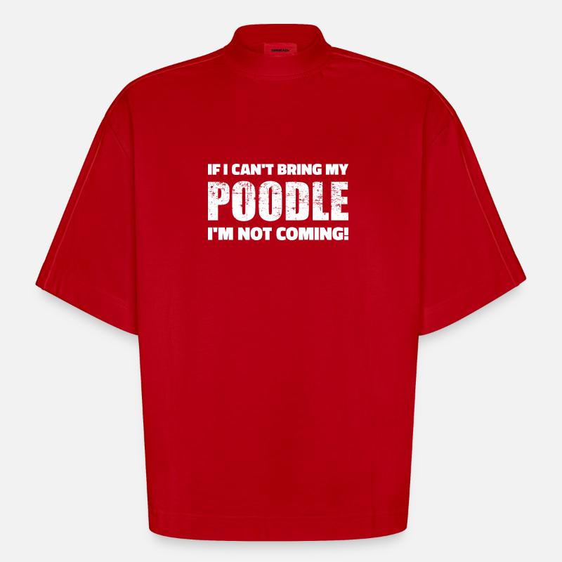 Caniche - T-shirt bio épais oversize Boxy fabriqué en UE - rouge