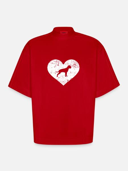 Boxer - Heavyweight Oversized Organic Boxy T-Shirt Made in EU - Rot