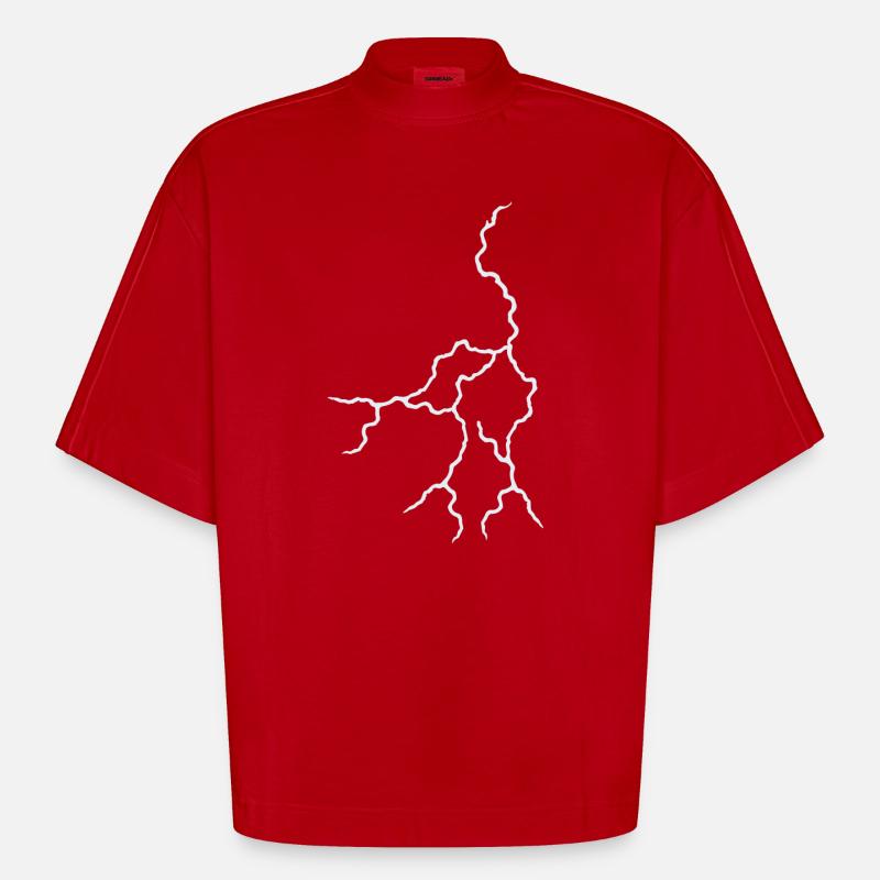 Blitz - Heavyweight Oversized Organic Boxy T-Shirt Made in EU - Rot