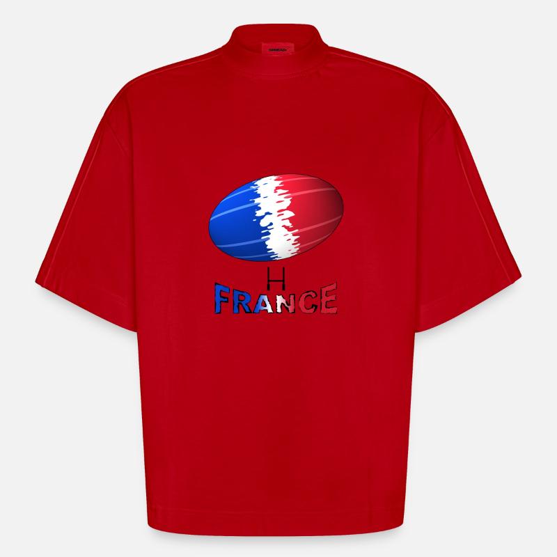 rugby - Heavyweight Oversized Organic Boxy T-Shirt Made in EU - red