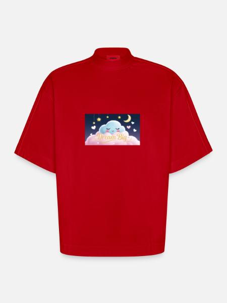 Dream Big - Heavyweight Oversized Organic Boxy T-Shirt Made in EU - Rot