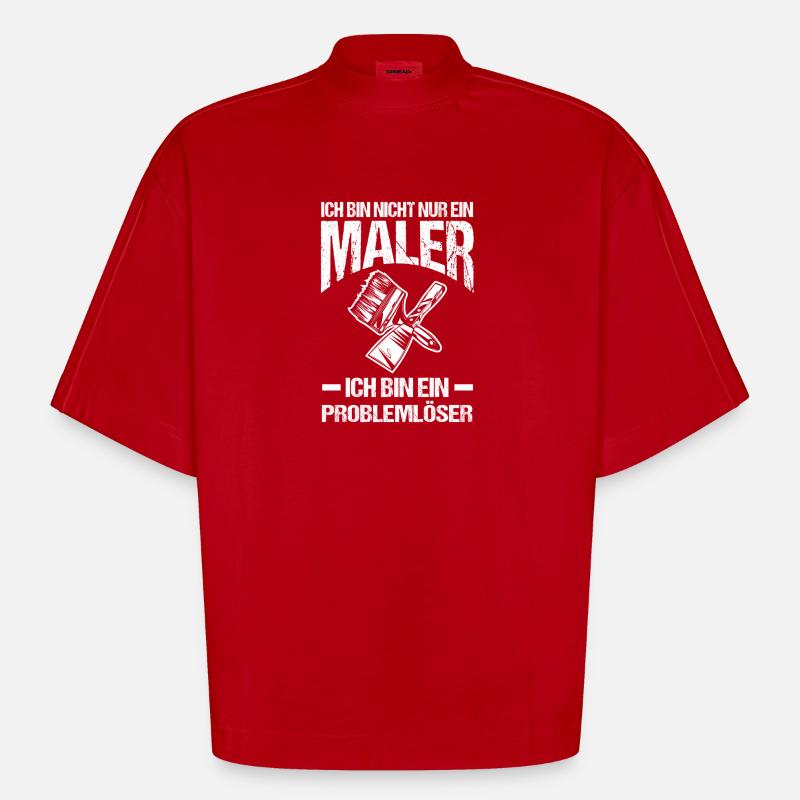 Master Painter Journeyman Painter - Heavyweight Oversized Organic Boxy T-Shirt Made in EU - red