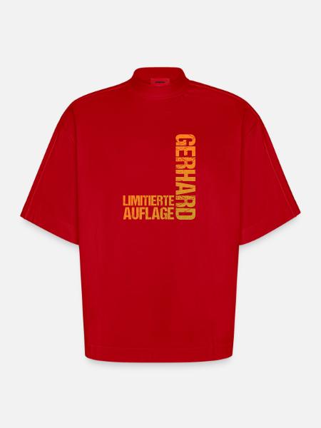 Gerhard - T-shirt bio épais oversize Boxy fabriqué en UE - rouge