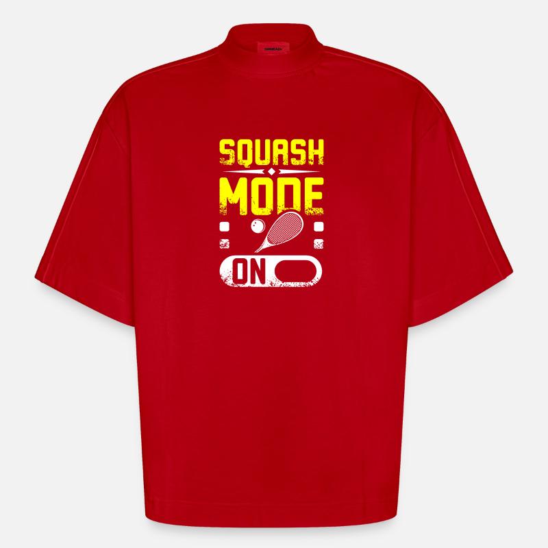 Squash mode on - Heavyweight Oversized Organic Boxy T-Shirt Made in EU - Rot
