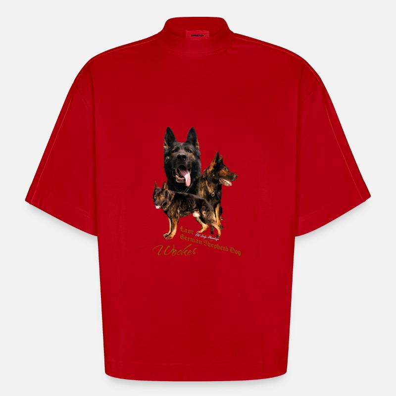 blockedTitle - Heavyweight Oversized Organic Boxy T-Shirt Made in EU - Rot