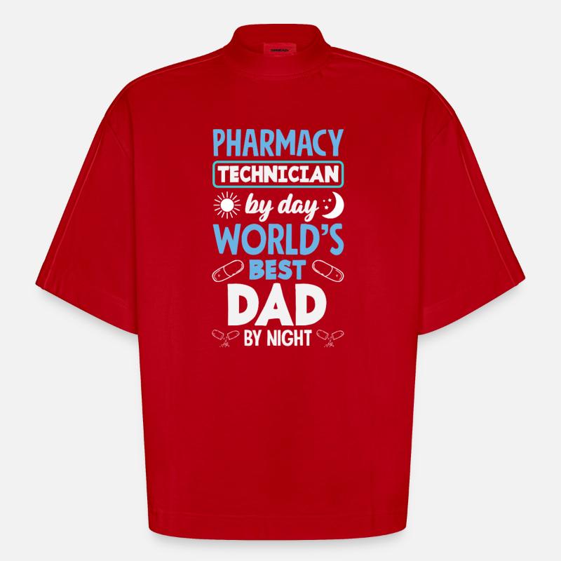 Apotheker Pharmazeutisch-technischer - Heavyweight Oversized Organic Boxy T-Shirt Made in EU - Rot