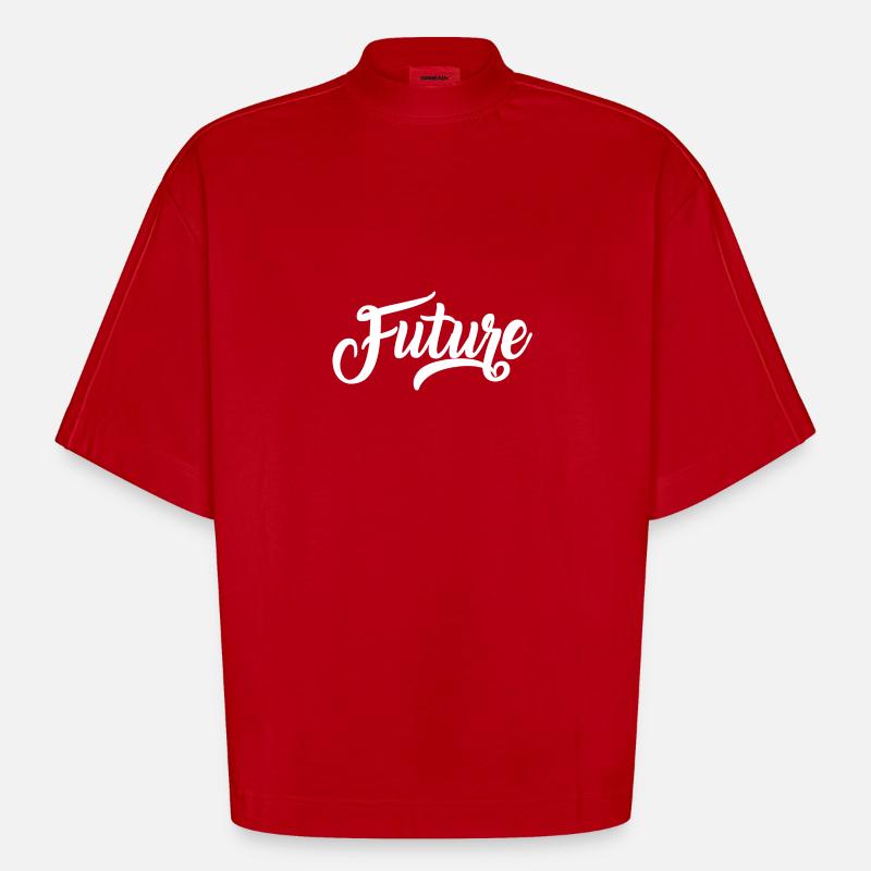 Future Geschenkidee cooles Design Geschenkidee - Heavyweight Oversized Organic Boxy T-Shirt Made in EU - Rot