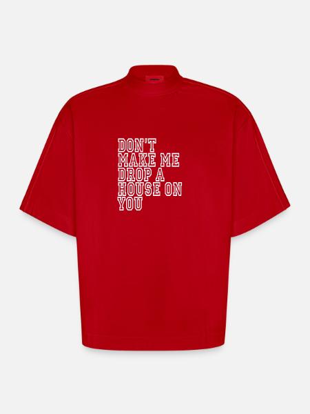 funny sarcastic sayings saying sarcasm - Heavyweight Oversized Organic Boxy T-Shirt Made in EU - red