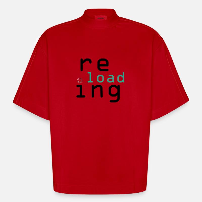 reloading - Heavyweight Oversized Organic Boxy T-Shirt Made in EU - red