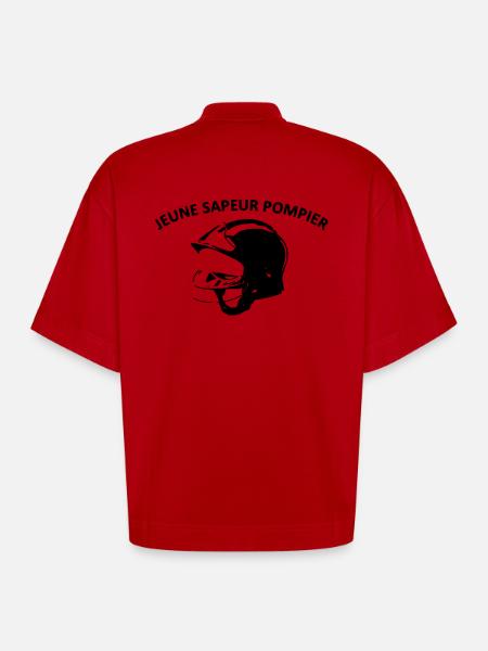 young firefighter - Heavyweight Oversized Organic Boxy T-Shirt Made in EU - red