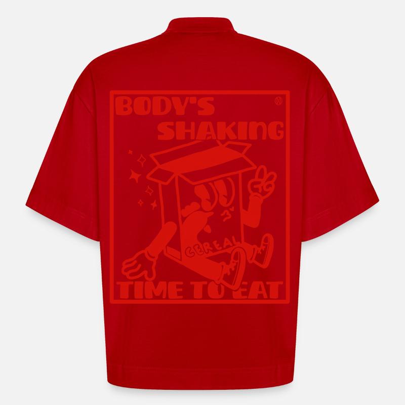 Hyperfixation ADHS Problem - Heavyweight Oversized Organic Boxy T-Shirt Made in EU - Rot