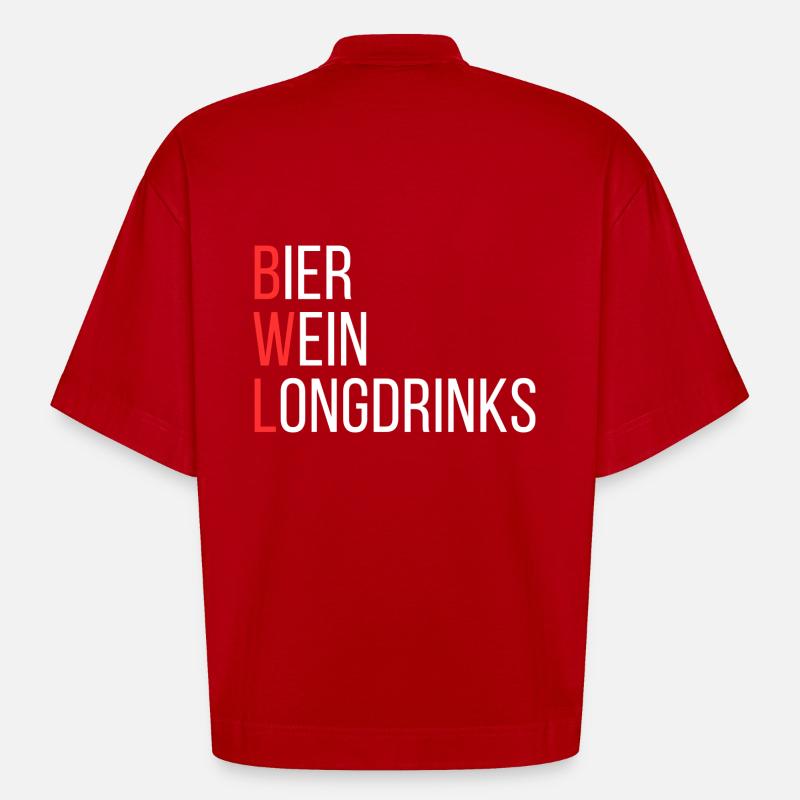Ich studiere BWL - Heavyweight Oversized Organic Boxy T-Shirt Made in EU - Rot