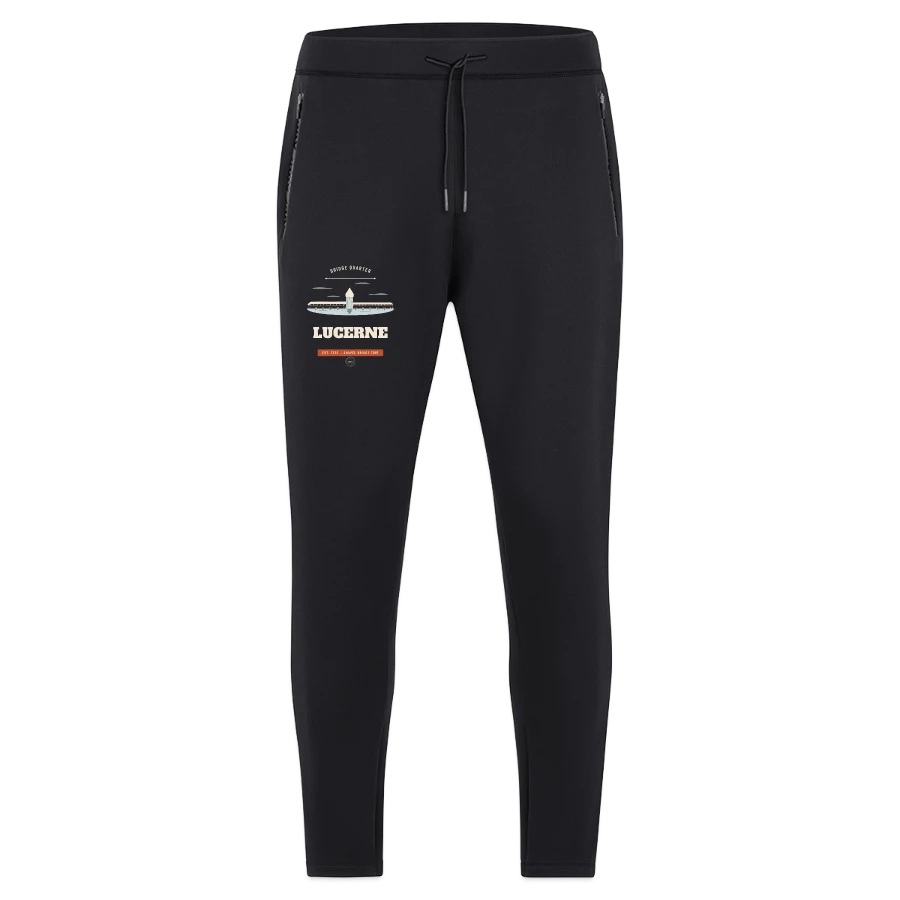 Lucerne-märke på en jako pro casual joggers, black