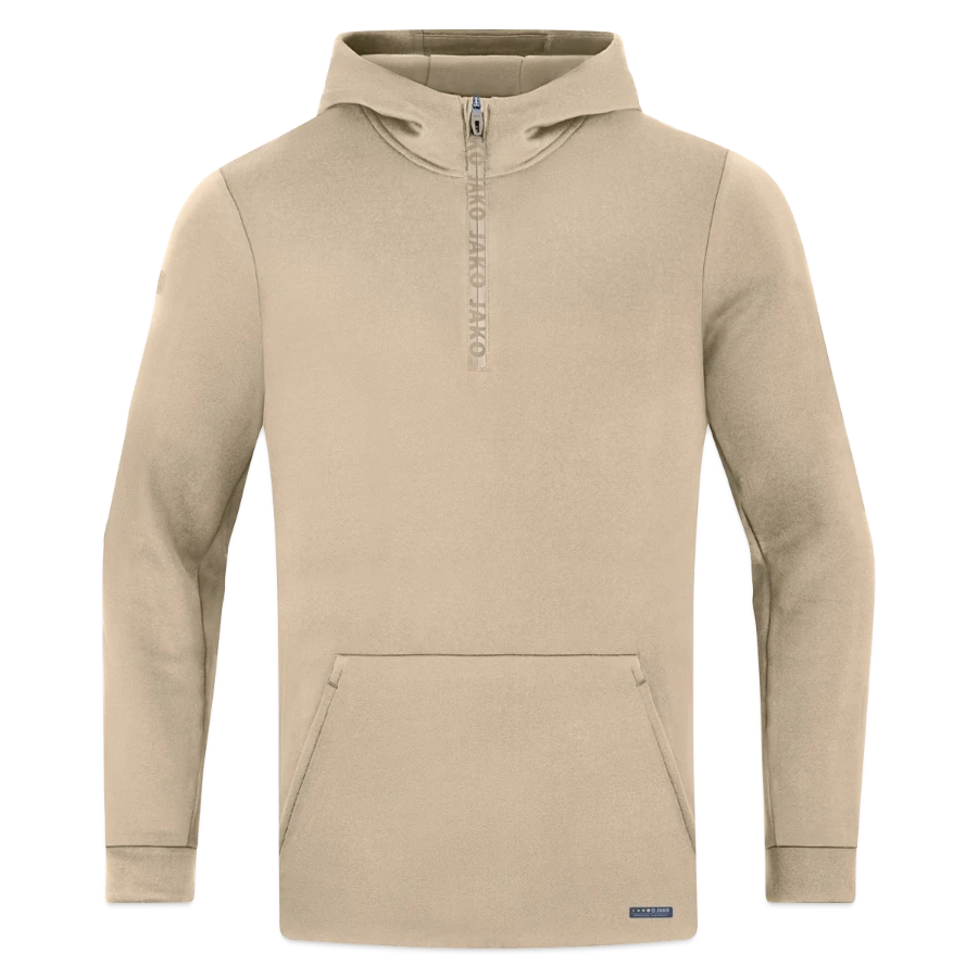 Geneva badge on a jako pro casual zip hoodie, beige