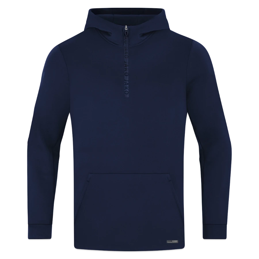 Geneva badge on a jako pro casual zip hoodie, marine
