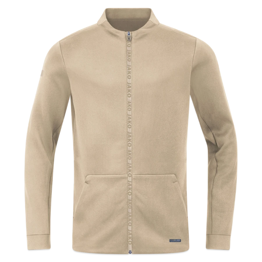 Interlaken badge on a jako pro casual jacket, beige