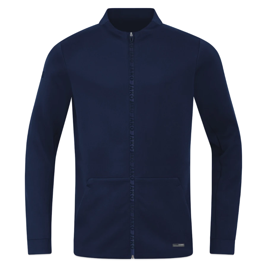Lucerne badge on a jako pro casual jacket, marine