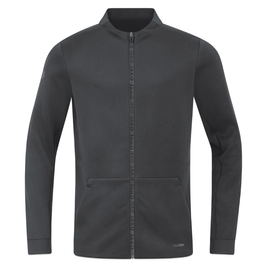 Zermatt badge on a jako pro casual jacket, graphite grey