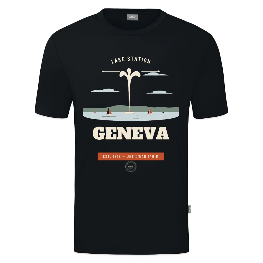 Geneva badge on a jako organic kids’ t-shirt , black