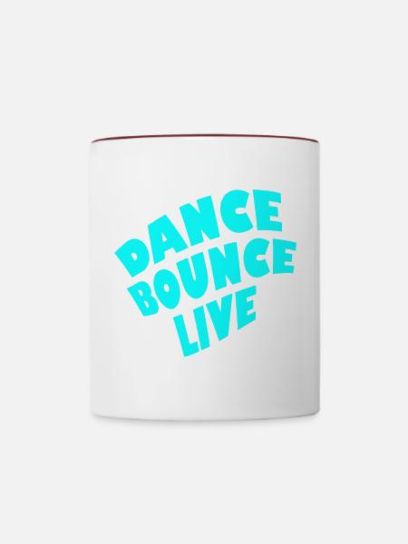 dance bounce live - Tasse zweifarbig - Weiß/Rotbraun