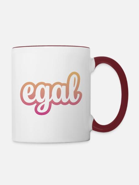 Egal - Tasse zweifarbig - Weiß/Rotbraun