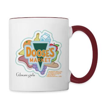 Gilmore Girls Doose's Market Design - Tasse zweifarbig - Weiß/Rotbraun - Rechts