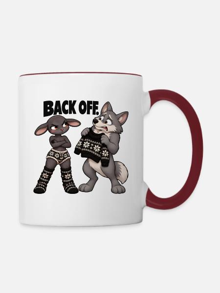 Schwarzes Schaf – Zurück - Tasse zweifarbig - Weiß/Rotbraun