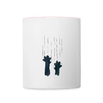 Cat Scratch Art - Tasse zweifarbig - Weiß/Pink - Vorne