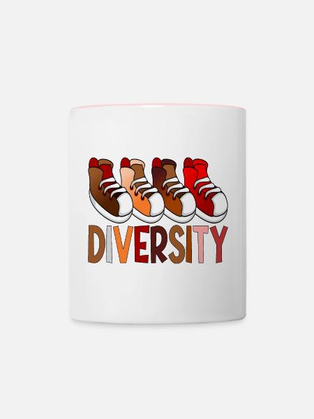 Diversity-Schuhe - Tasse zweifarbig - Weiß/Pink