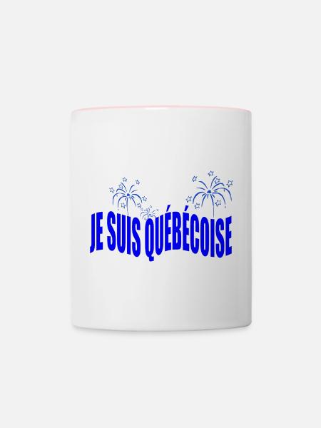 ICH BIN QUEBEC - Tasse zweifarbig - Weiß/Pink