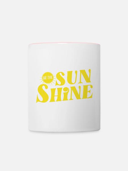 Be the Sunshine - Tasse zweifarbig - Weiß/Pink