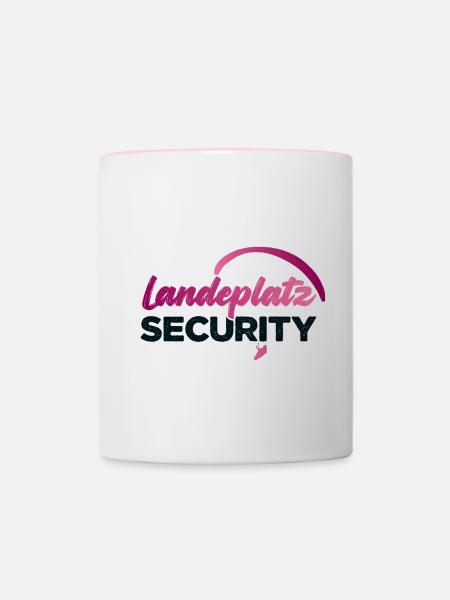 Landeplatz SECURITY - Tasse zweifarbig - Weiß/Pink