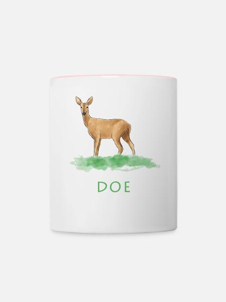Doe Gazelle - Tasse zweifarbig - Weiß/Pink