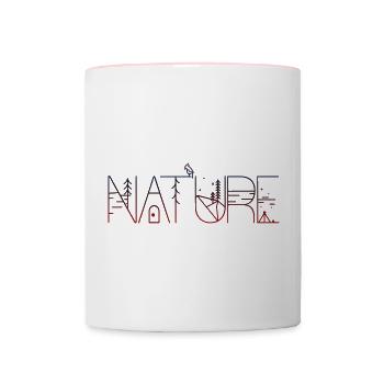 Nature Kreativ Design - Tasse zweifarbig - Weiß/Pink - Vorne
