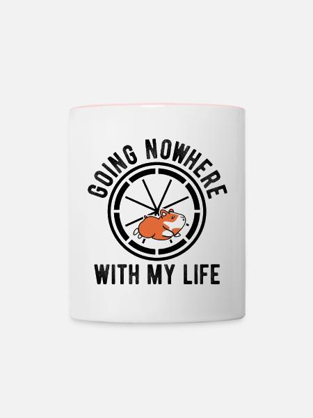 Nagetier Hamster - Tasse zweifarbig - Weiß/Pink