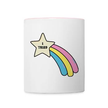 I Tried Sarcasm - Contrasting Mug - white/pink - Front