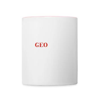 Georgia Gift Idea Georgia Flag Flag - Contrasting Mug - white/pink - Front