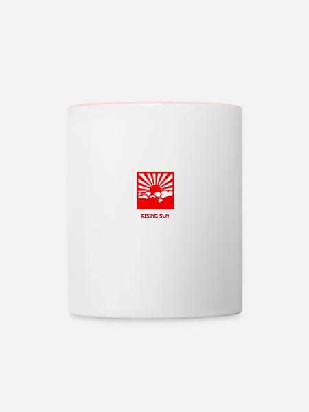 Aufgehende Sonne - Tasse zweifarbig - Weiß/Pink