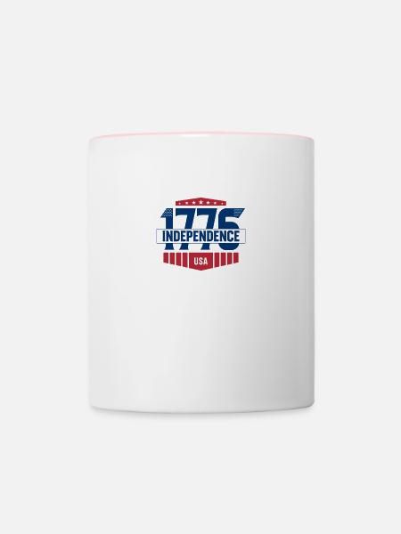 Unabhängigkeit vom 4. Juli - Tasse zweifarbig - Weiß/Pink