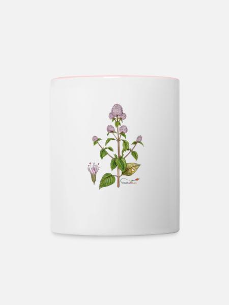 Wasser-Minze - Tasse zweifarbig - Weiß/Pink