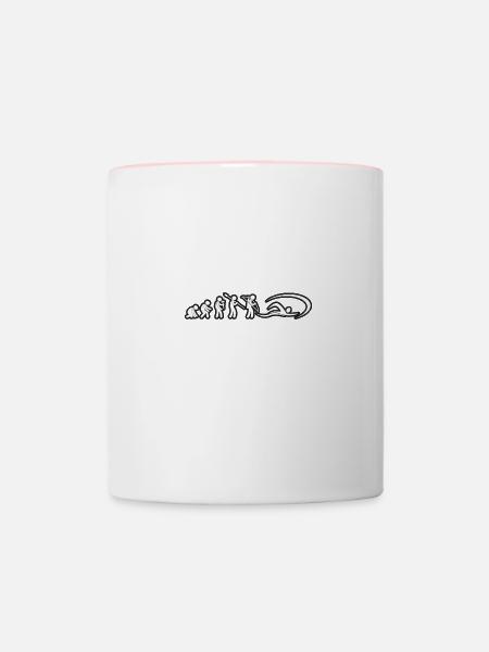 Evolution Swimmer White Grunge - Tasse zweifarbig - Weiß/Pink